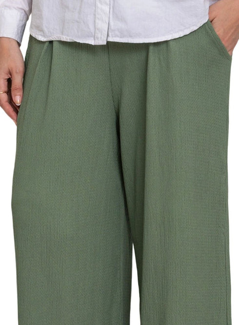 Dark Olive Crochet Pant - Khotwh